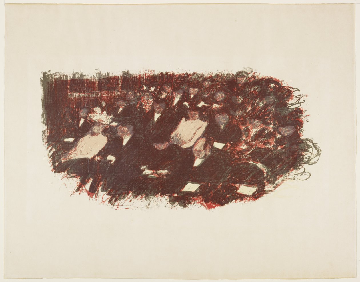 Au Theatre, n. 1897-1898 (julkaistu 1899) tekijältä Pierre Bonnard