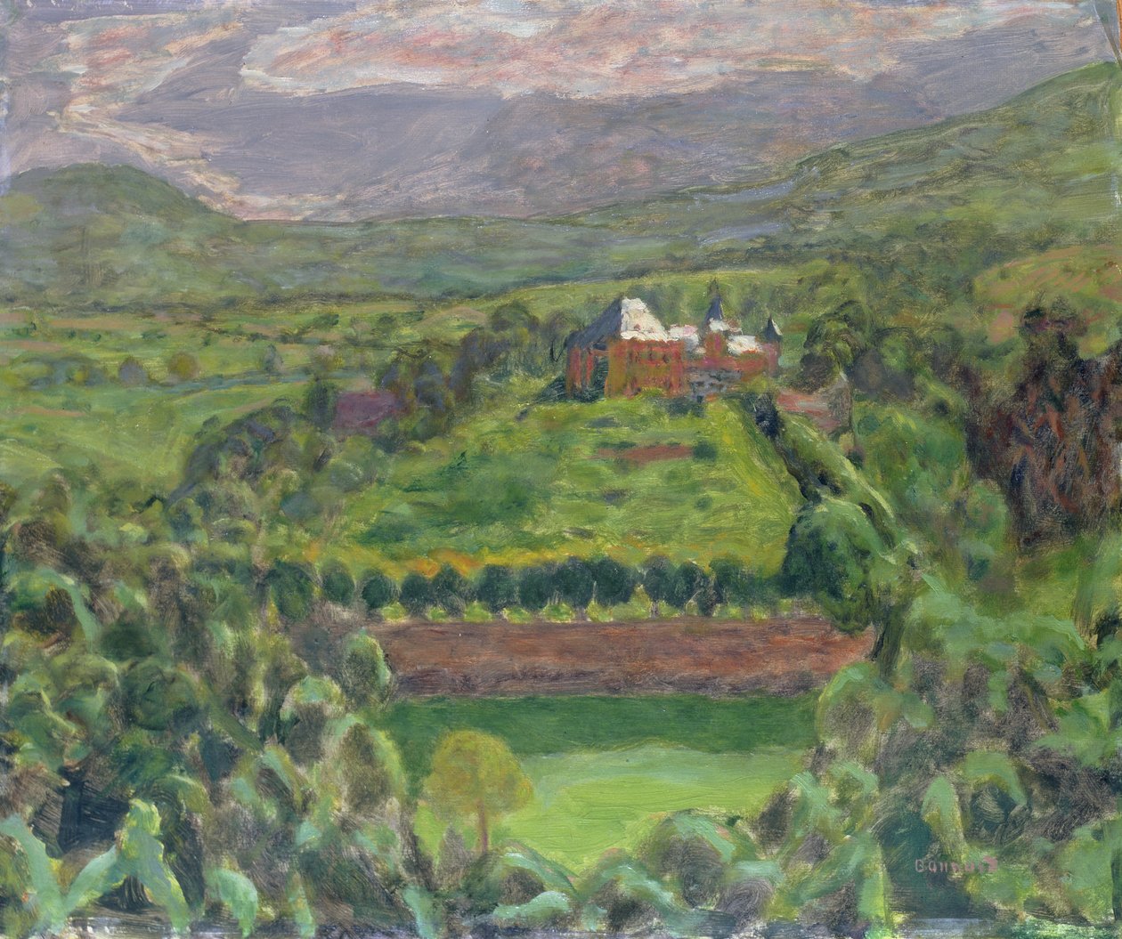 Chateau dUriage, 1918 (öljy pahville) tekijältä Pierre Bonnard