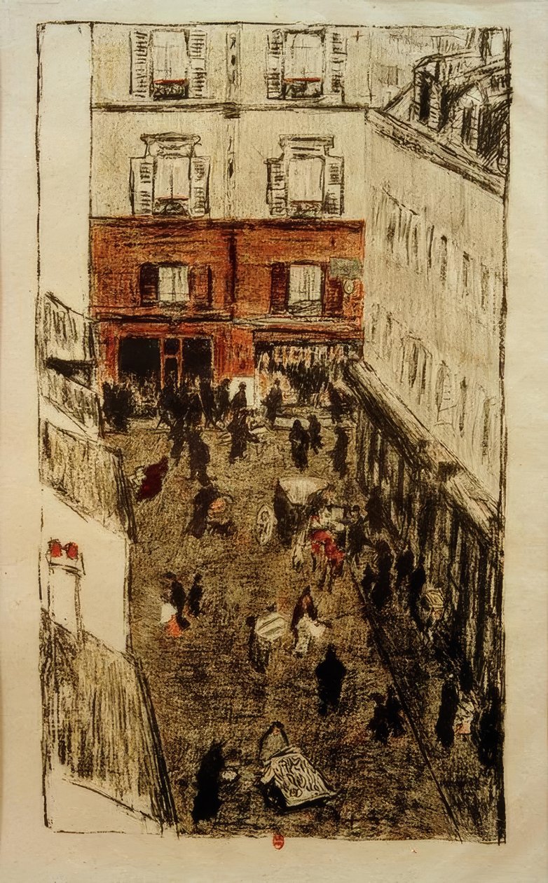 Katukulma, näkymä ylhäältä tekijältä Pierre Bonnard