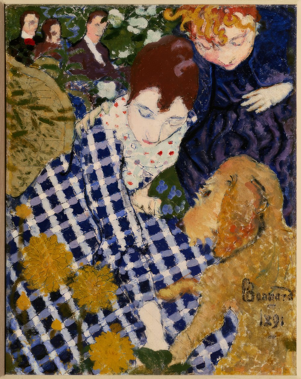 Nainen koiran kanssa tekijältä Pierre Bonnard