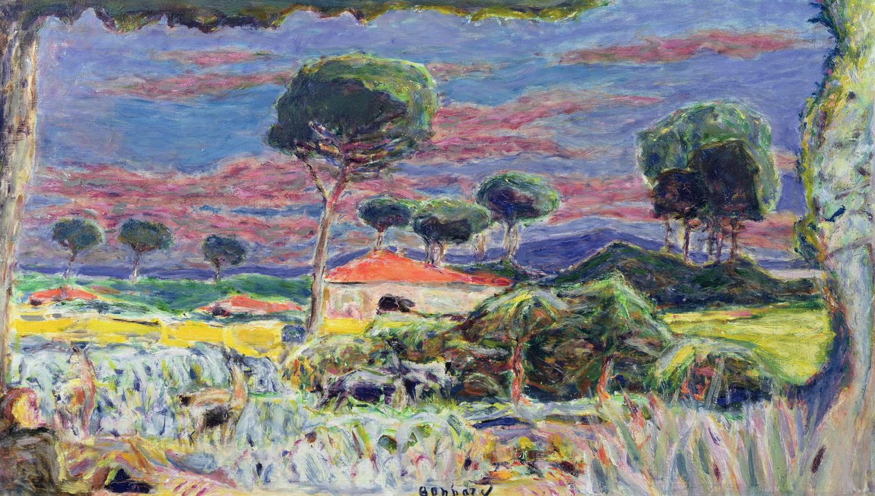 Maisema keskipäivällä tekijältä Pierre Bonnard