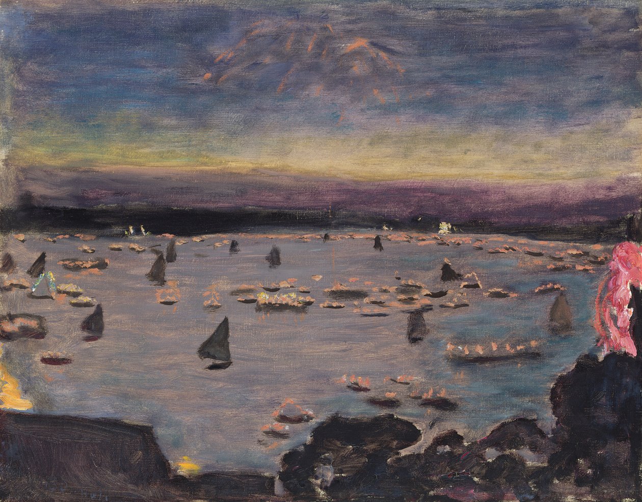 Lyhtykulkue ulko-alsterilla, 1913 tekijältä Pierre Bonnard