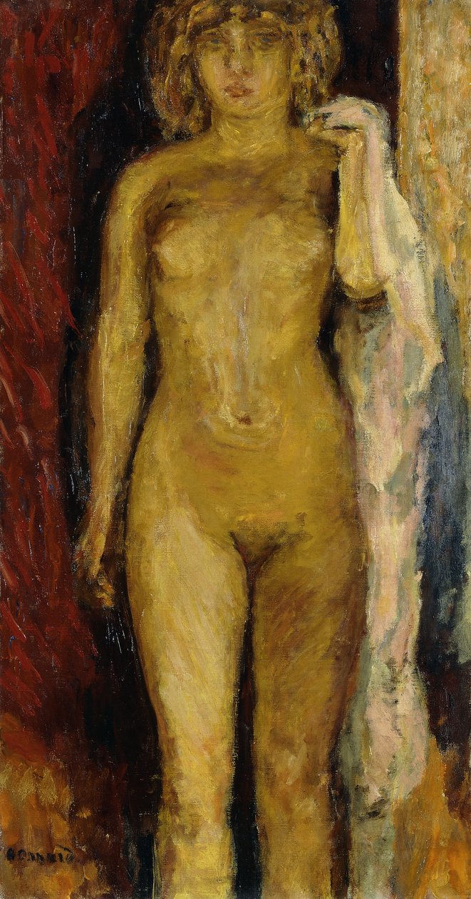 Nude, valaistu lampulla tekijältä Pierre Bonnard