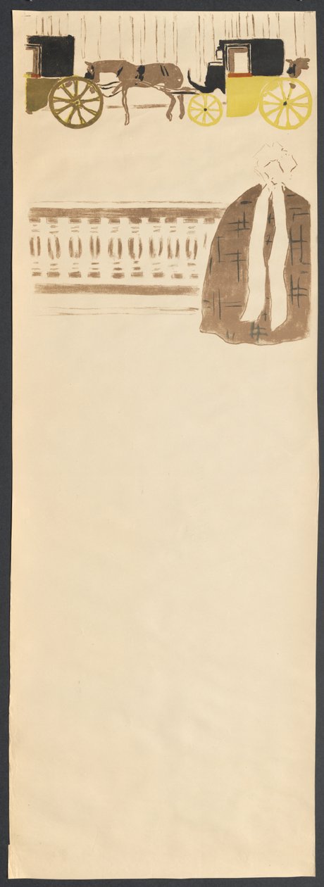 Nursemaids’ Promenade, Frieze of Carriages, 1895. tekijältä Pierre Bonnard
