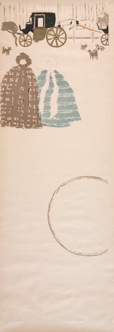 Nursemaids Promenade, Frieze of Carriages, 1895. tekijältä Pierre Bonnard