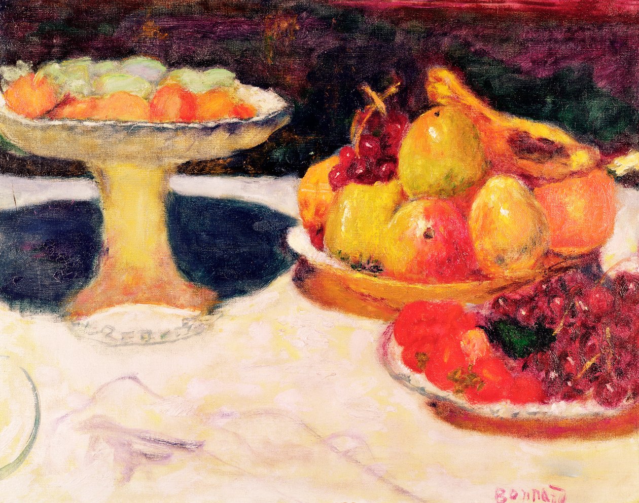 Asetelma hedelmäkulholla, 1933 tekijältä Pierre Bonnard