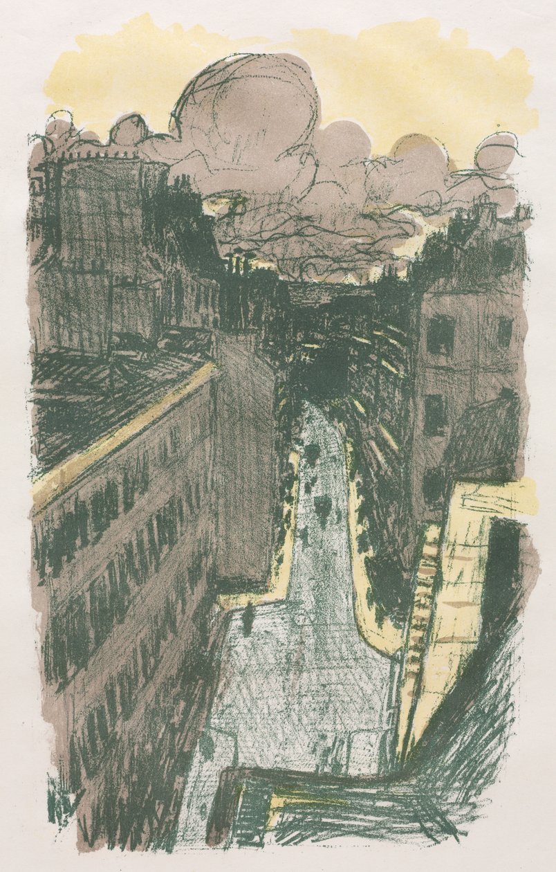 Katukuva ylhäältä tekijältä Pierre Bonnard