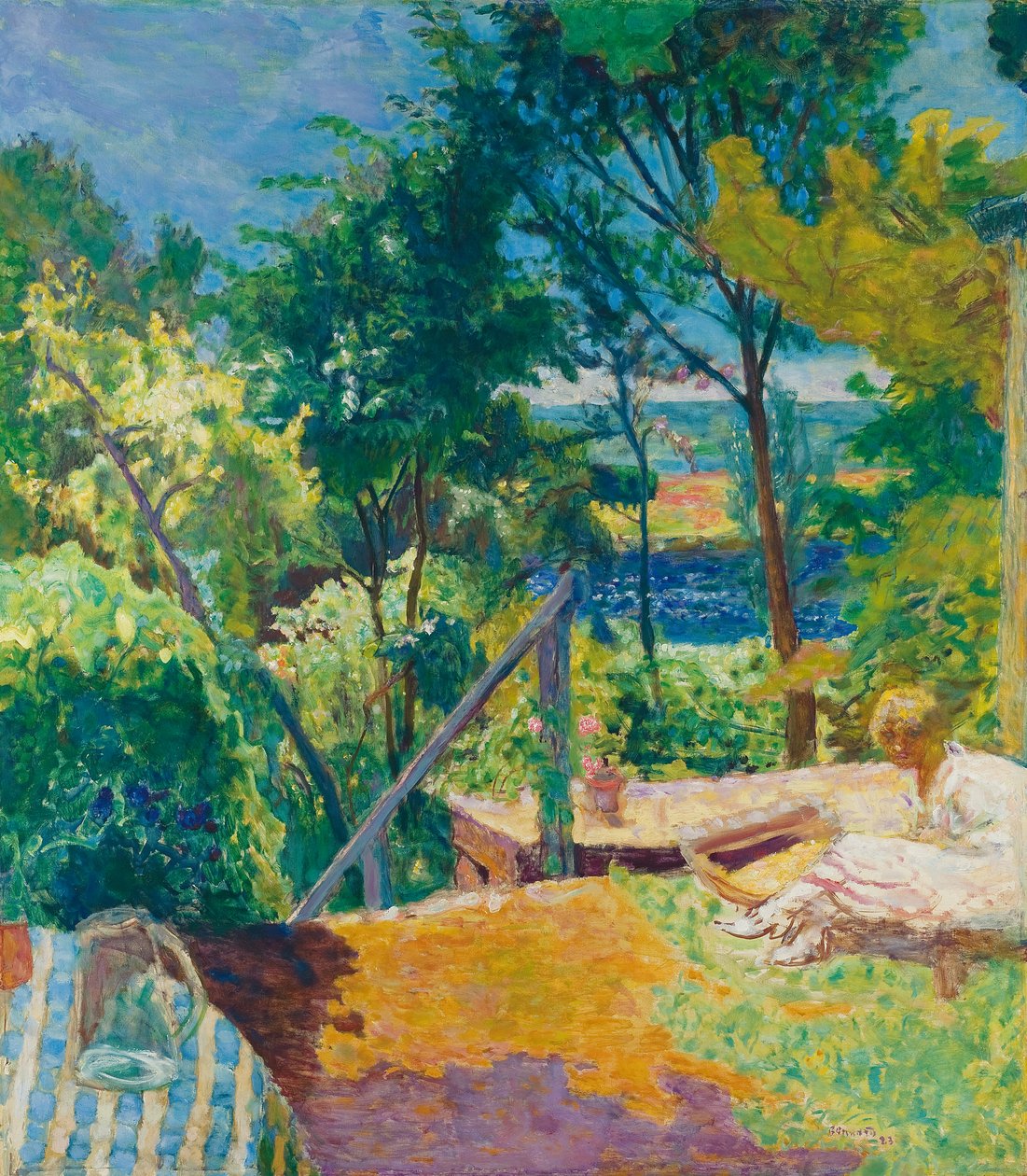 Terassi Vernonissa, 1923 tekijältä Pierre Bonnard