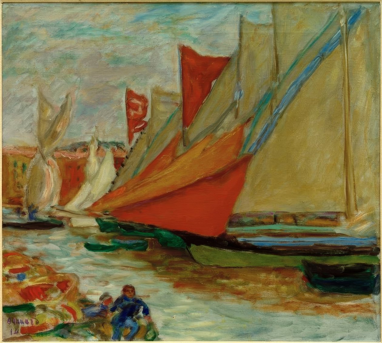 Purjehdus kuivalla maalla / Purjeveneet Cannesissa tekijältä Pierre Bonnard