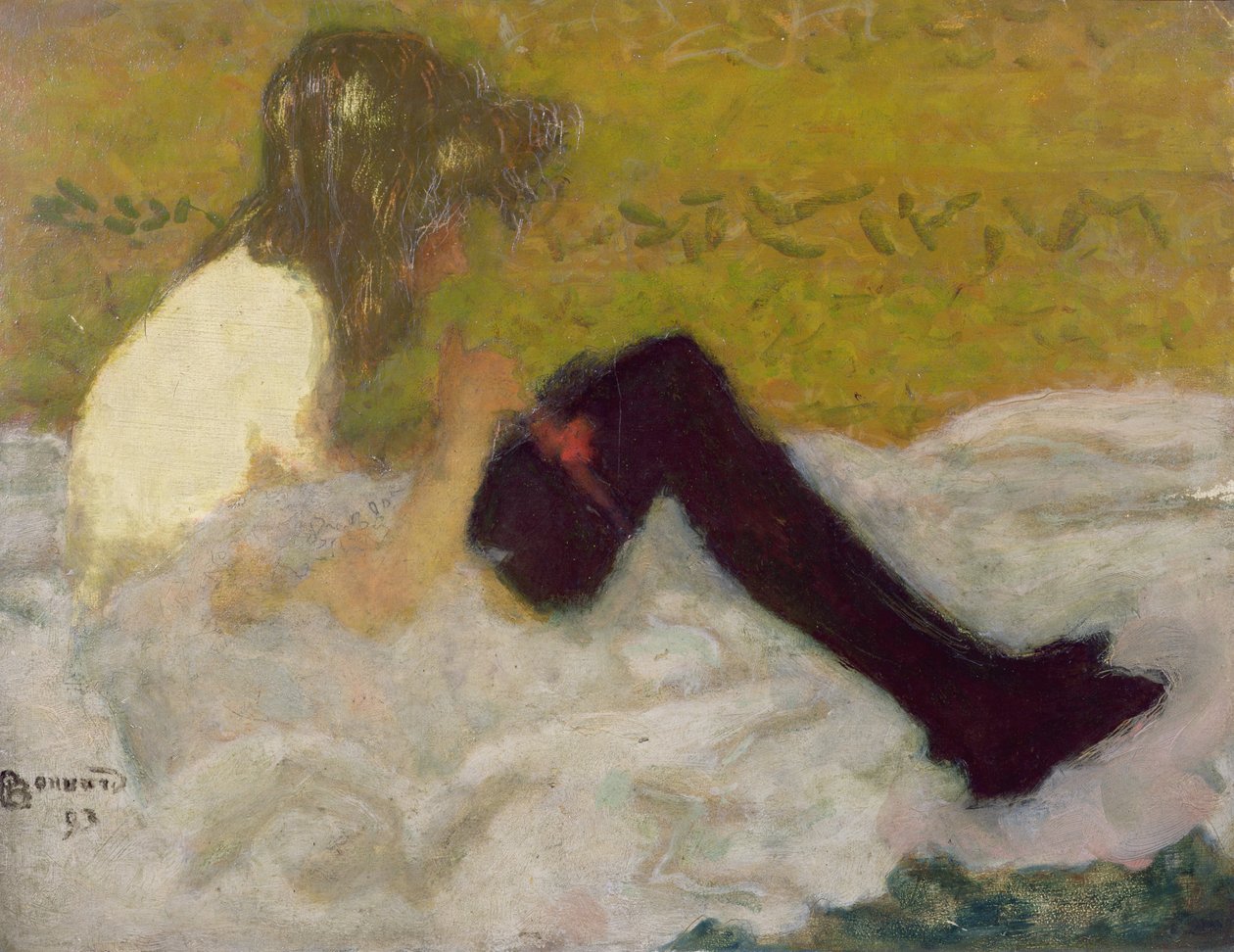 Nainen mustissa sukkahousuissa, 1893 (öljy) tekijältä Pierre Bonnard