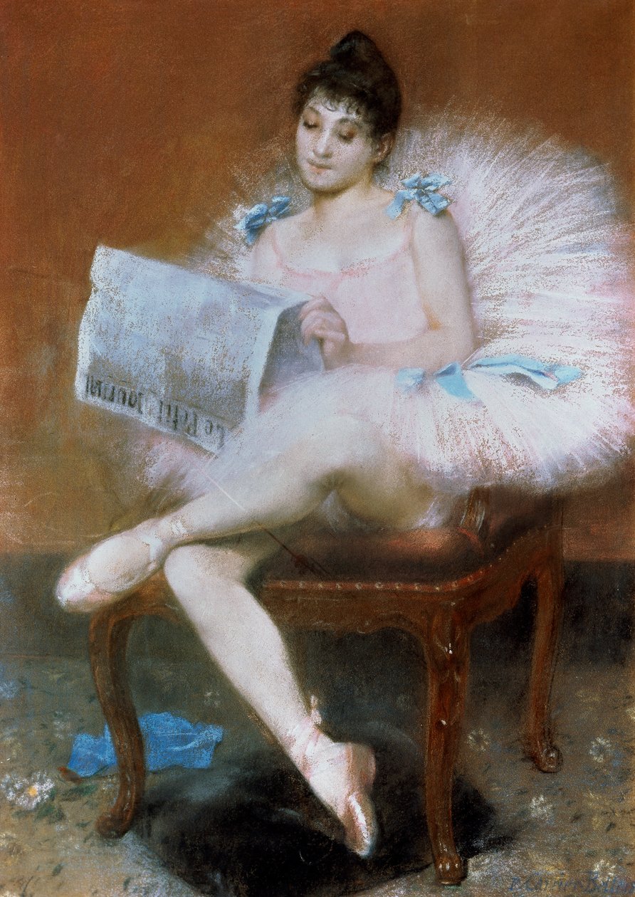 Istuva balettitanssija, 1890. tekijältä Pierre Carrier Belleuse