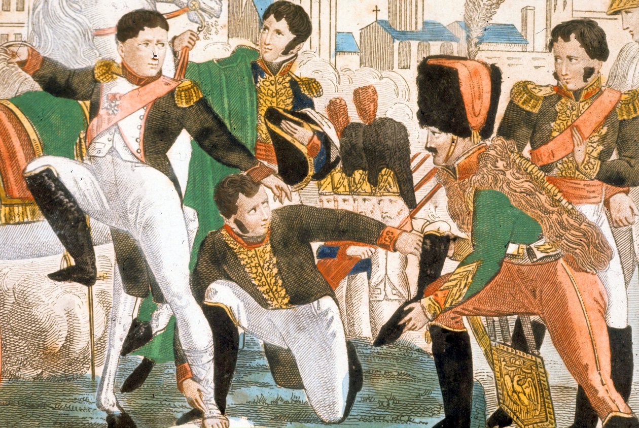 Napoleon I haavoittui Ratisbonnessa (1809) tekijältä Pierre Gautherot