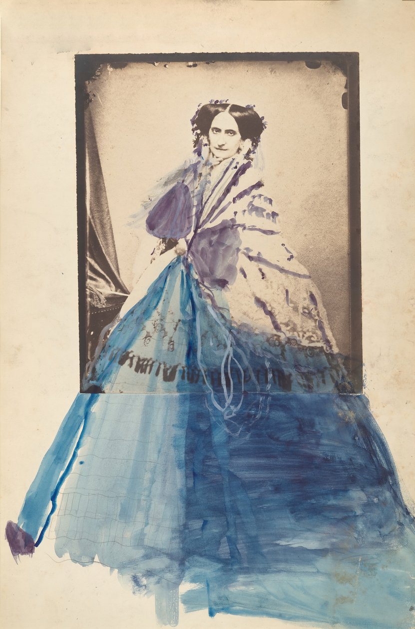 [Kreivitär pitsihuivissa], 1860-luku. tekijältä Pierre Louis Pierson