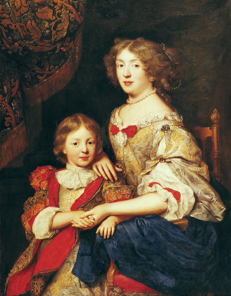 Nainen ja hänen poikansa tekijältä Pierre Mignard