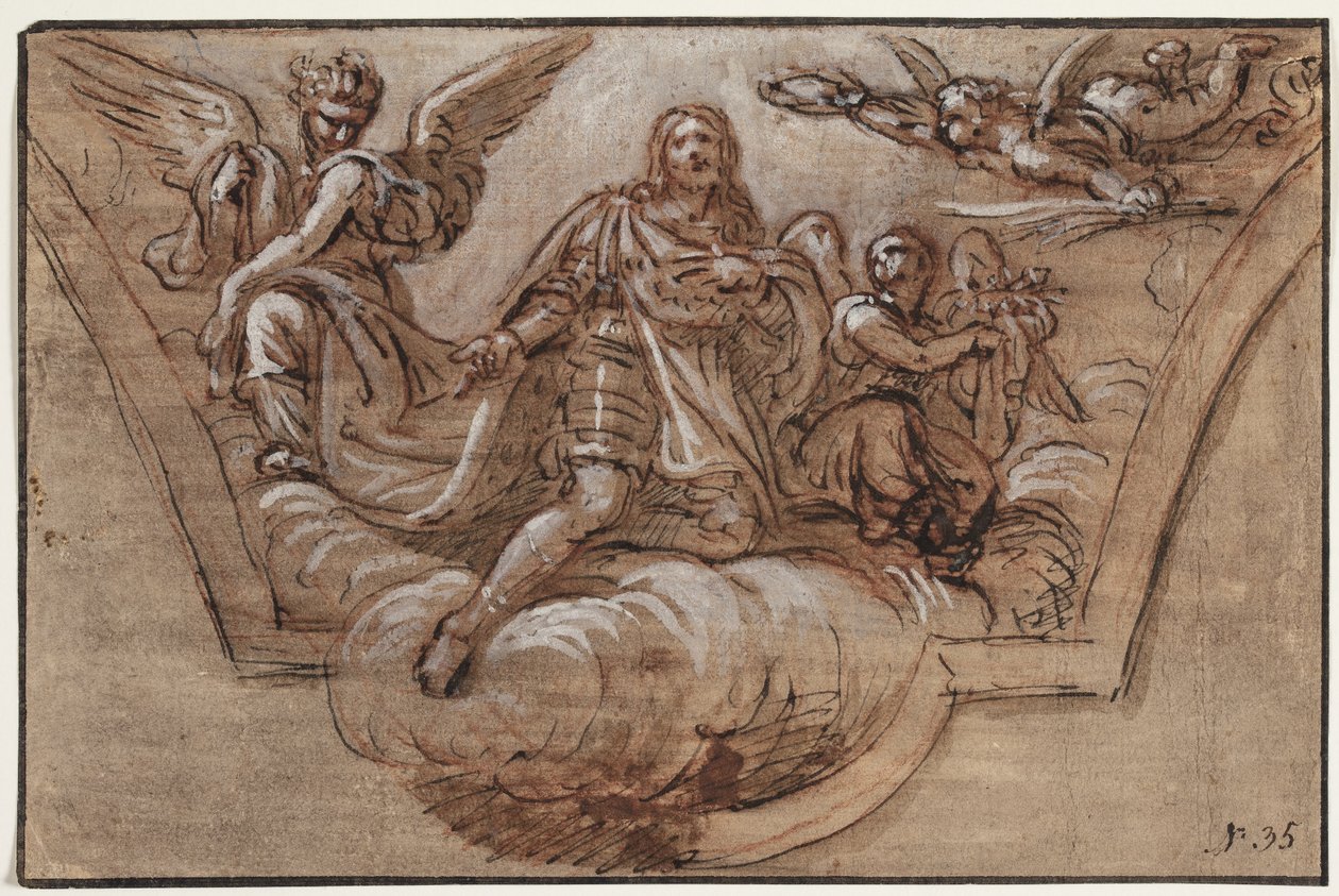 Luonnos kattokoristeeksi tekijältä Pierre Mignard