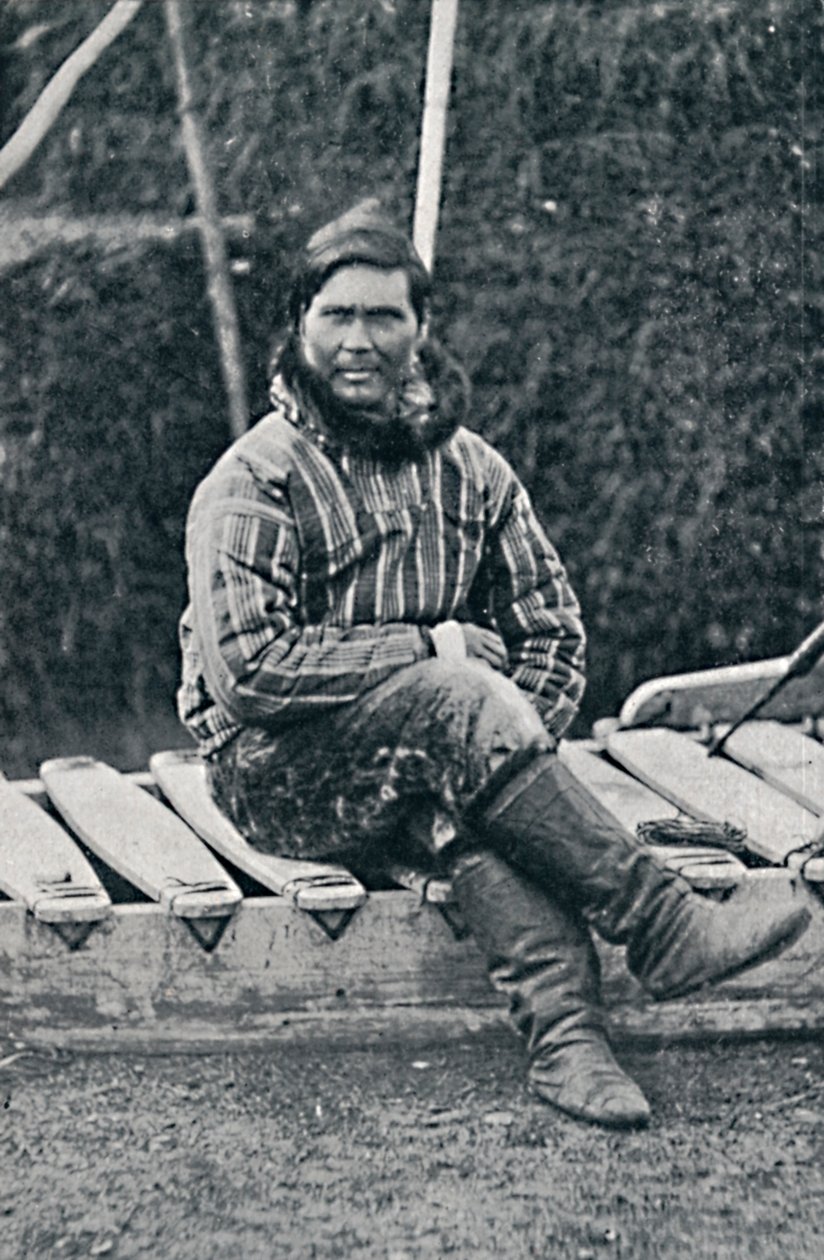 Eskimo lepää rekillään, 1912 tekijältä Pierre Petit