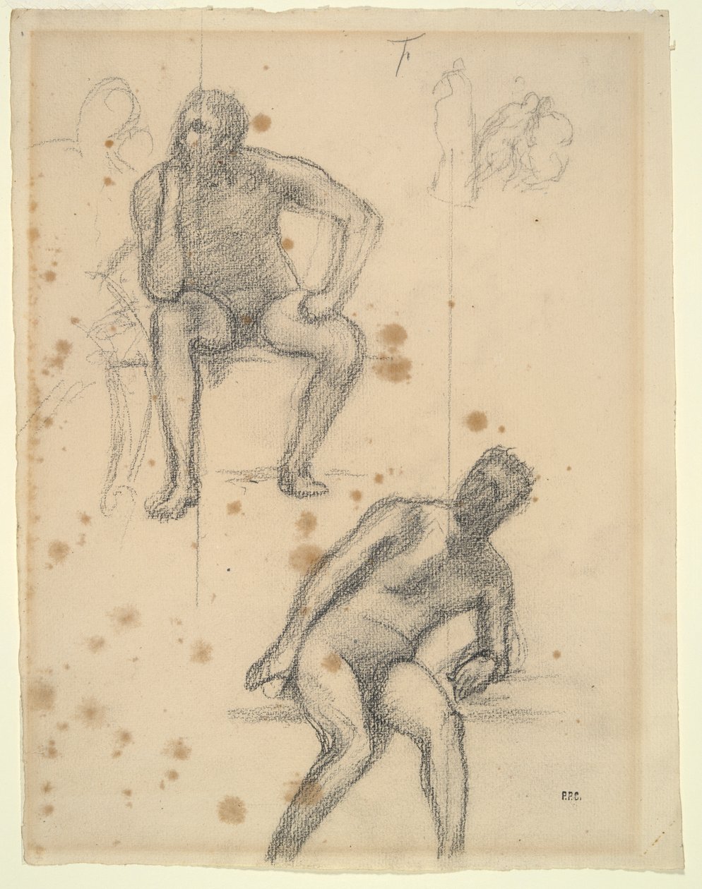 Sheet of Figure Studies tekijältä Pierre Puvis de Chavannes