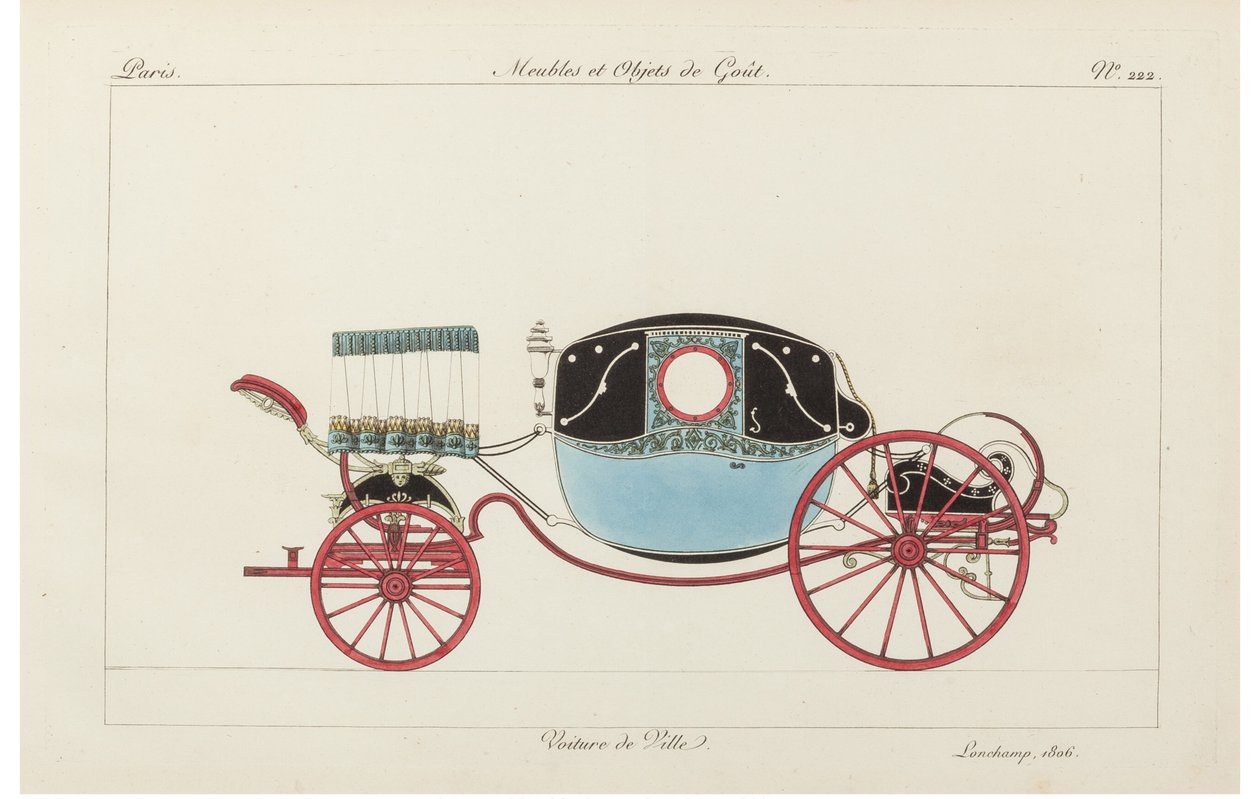 Kaupunkiauto, 1800-luku. tekijältä Pierre de La Mesangere