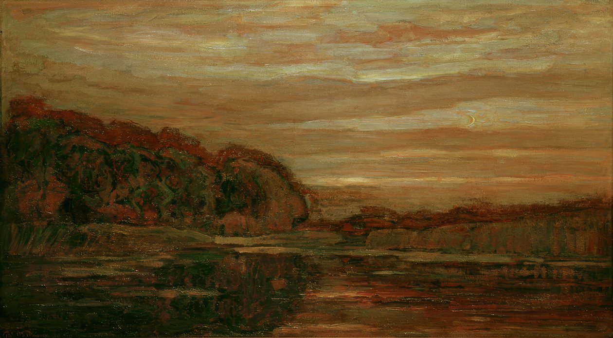 Abendlandschaft am Gein tekijältä Piet Mondrian