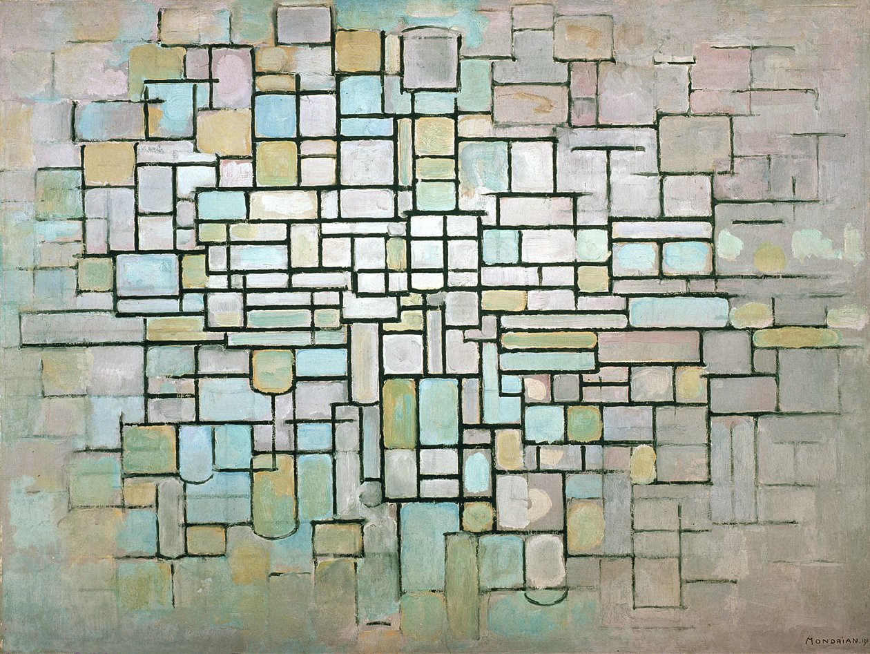 Sävellys nro II, 1913 tekijältä Piet Mondrian