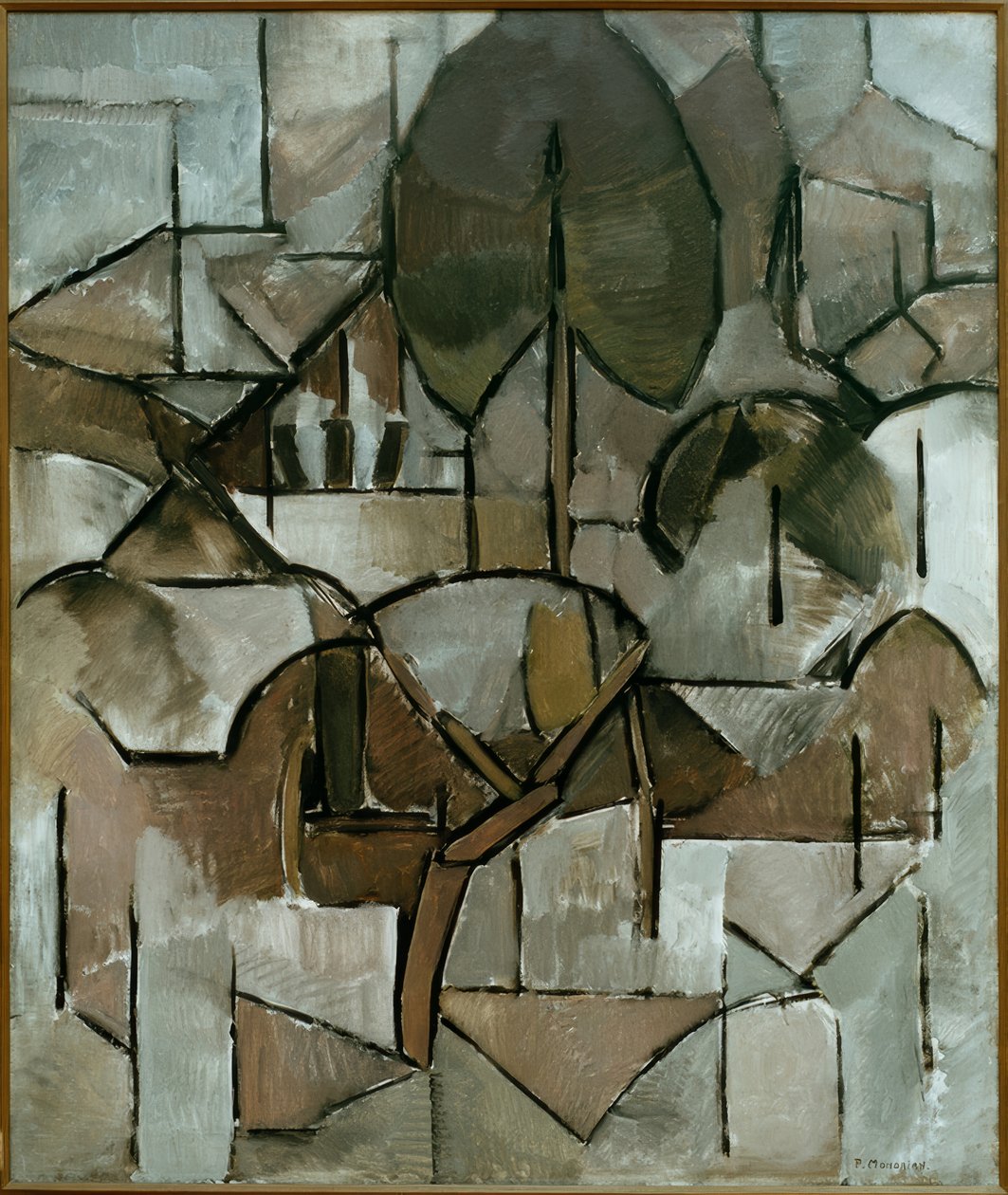 Landschaft mit Bäumen tekijältä Piet Mondrian
