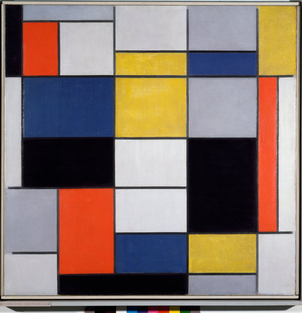 Koostumus A (öljy kankaalle tekijältä Piet Mondrian