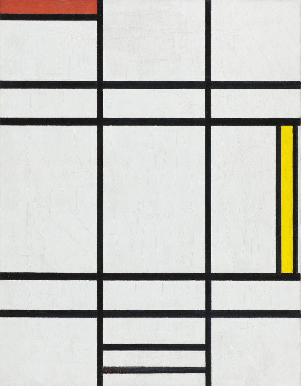 Sävellys valkoisella, punaisella ja keltaisella, 1936 tekijältä Piet Mondrian
