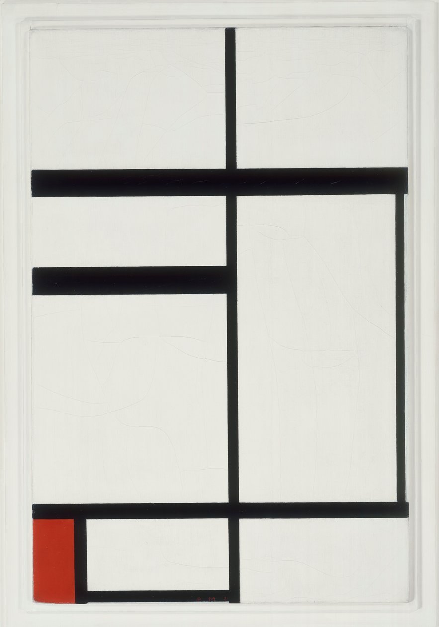 Koostumus punainen, musta ja valkoinen tekijältä Piet Mondrian