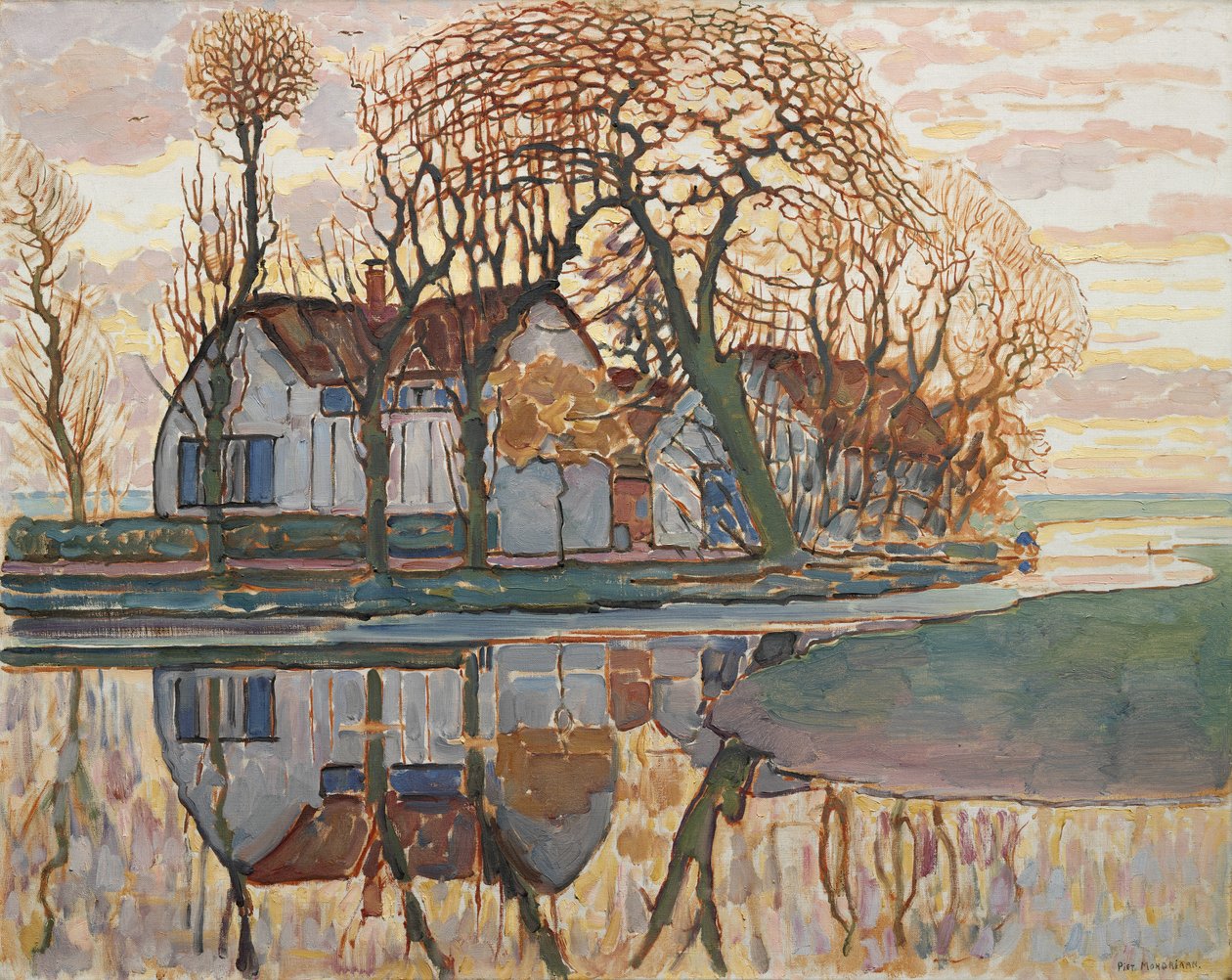 Maatila lähellä Duivendrechtiä, noin 1916 tekijältä Piet Mondrian