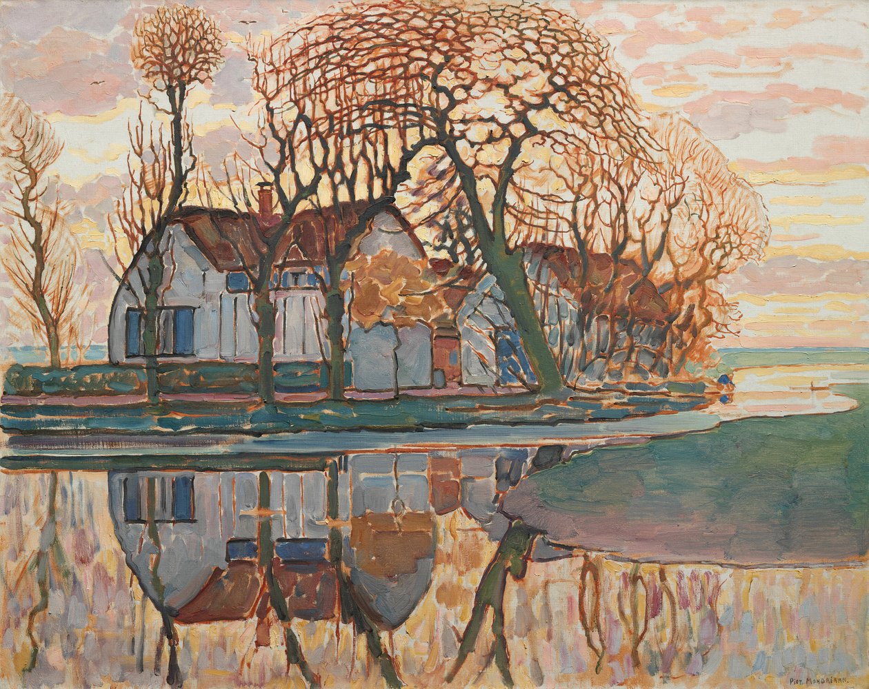 Maatila lähellä Duivendrechtiä, n. 1916. tekijältä Piet Mondrian