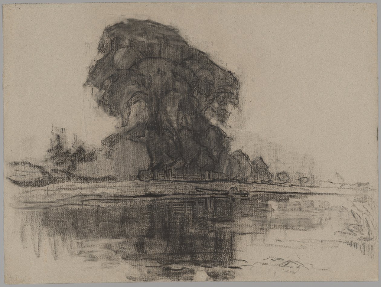 Landzicht Farm: Compositional Study tekijältä Piet Mondrian