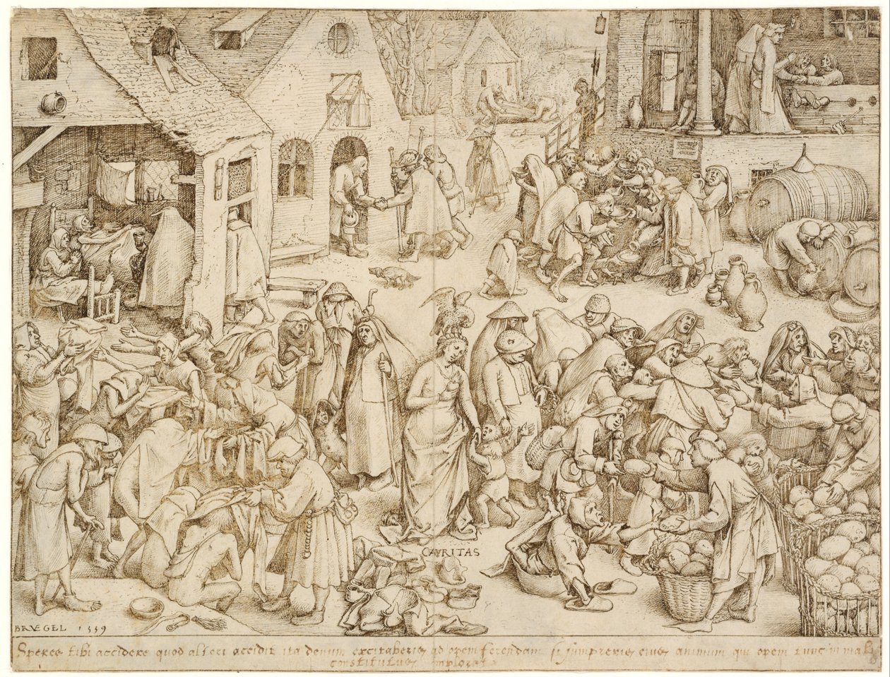 Caritas (hyväntekeväisyys) tekijältä Pieter Bruegel the Elder