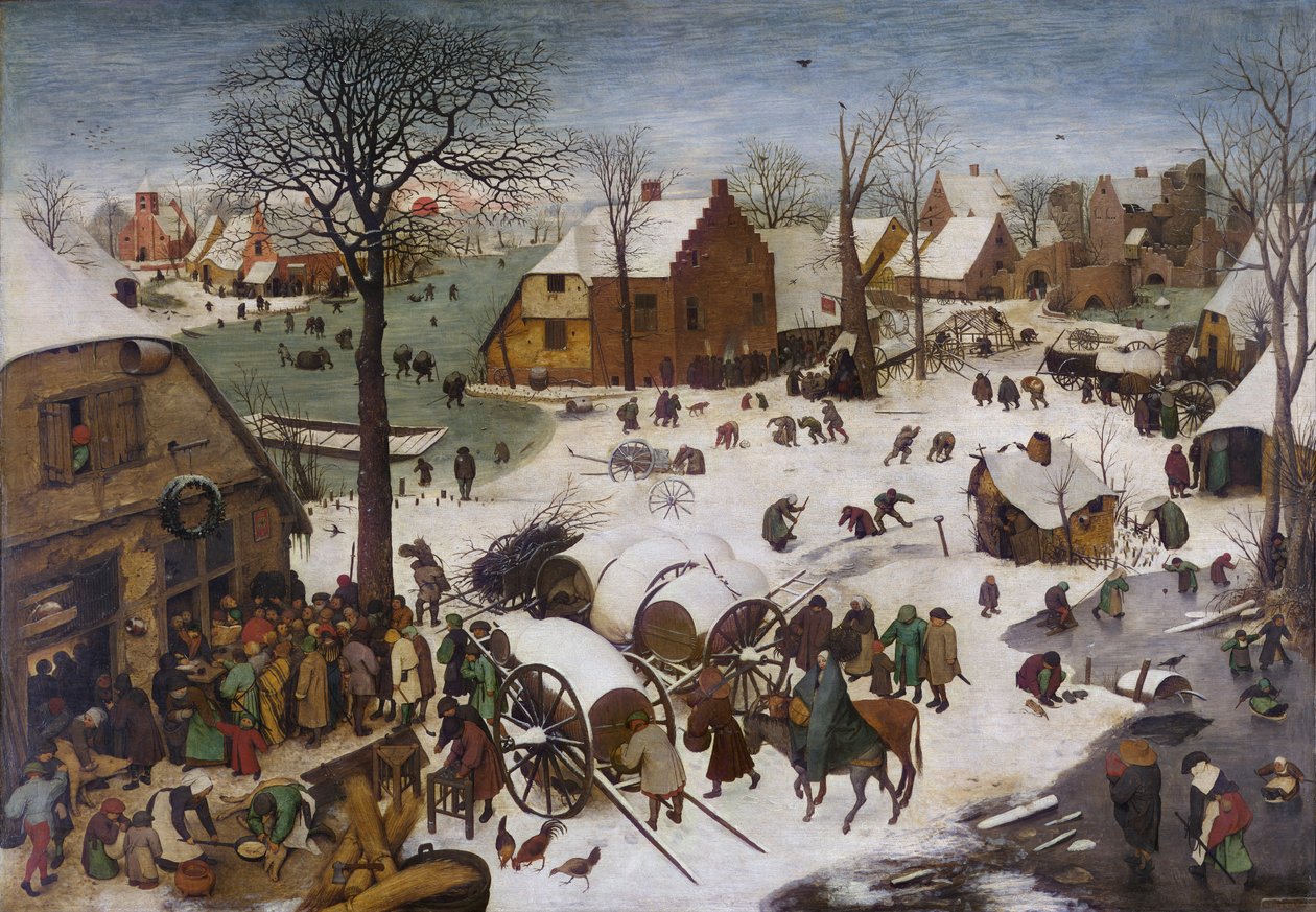 Die Volkszählung zu Bethlehem tekijältä Pieter Bruegel the Elder