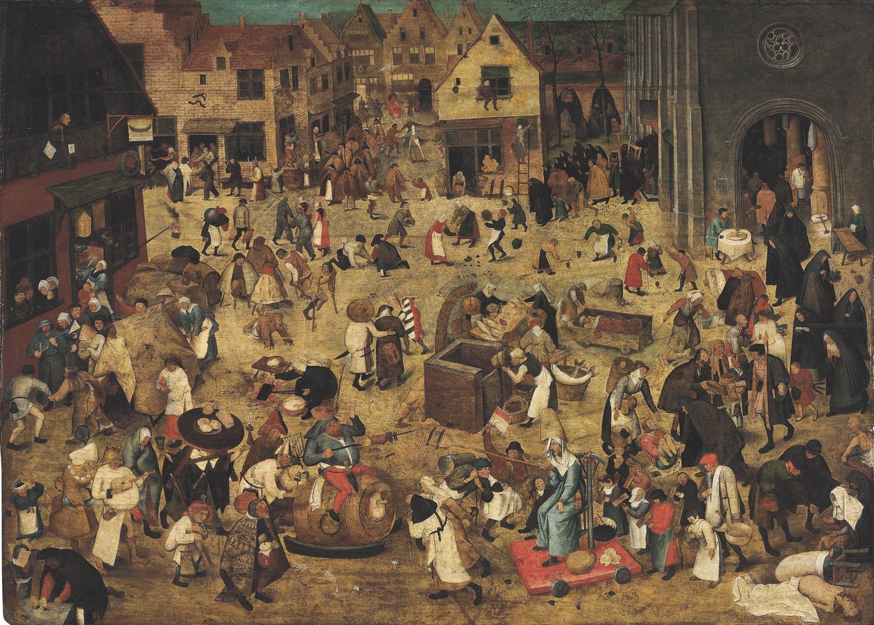 Kampf zwischen Karneval und Fasten tekijältä Pieter Brueghel the Younger