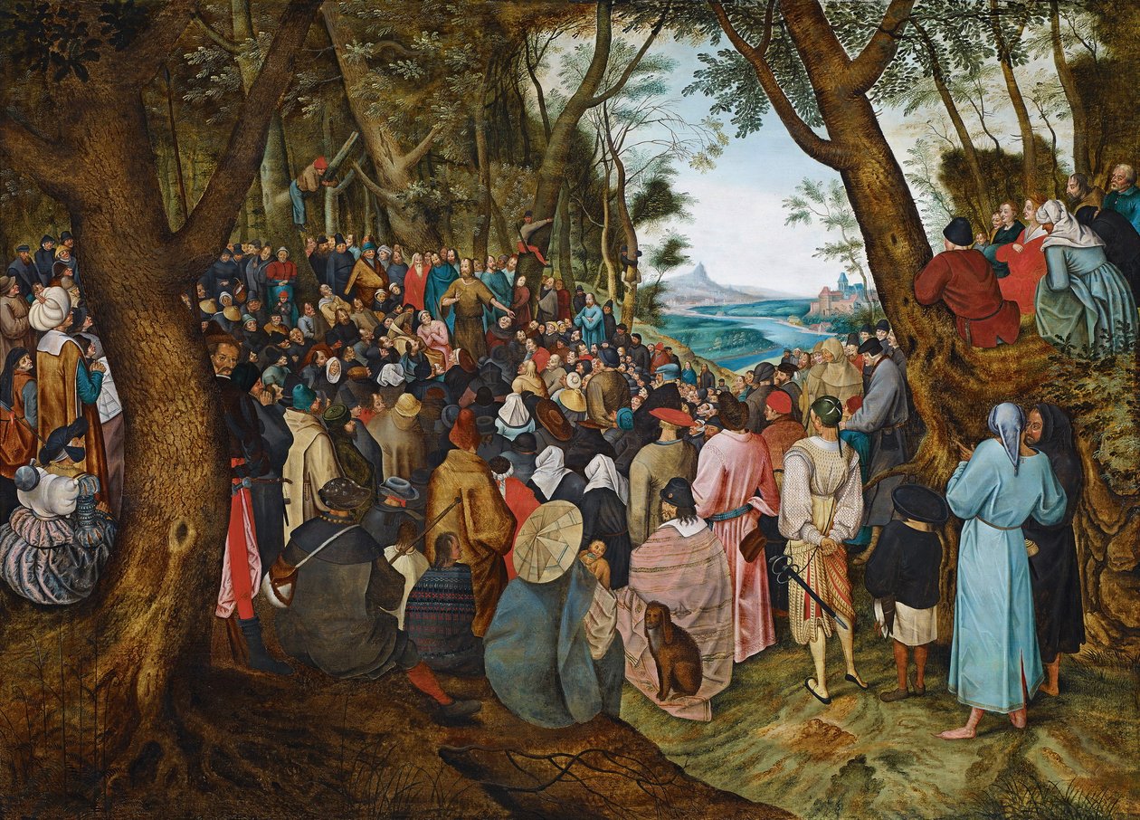 Pyhän Johannes Kastajan saarna tekijältä Pieter Brueghel the Younger