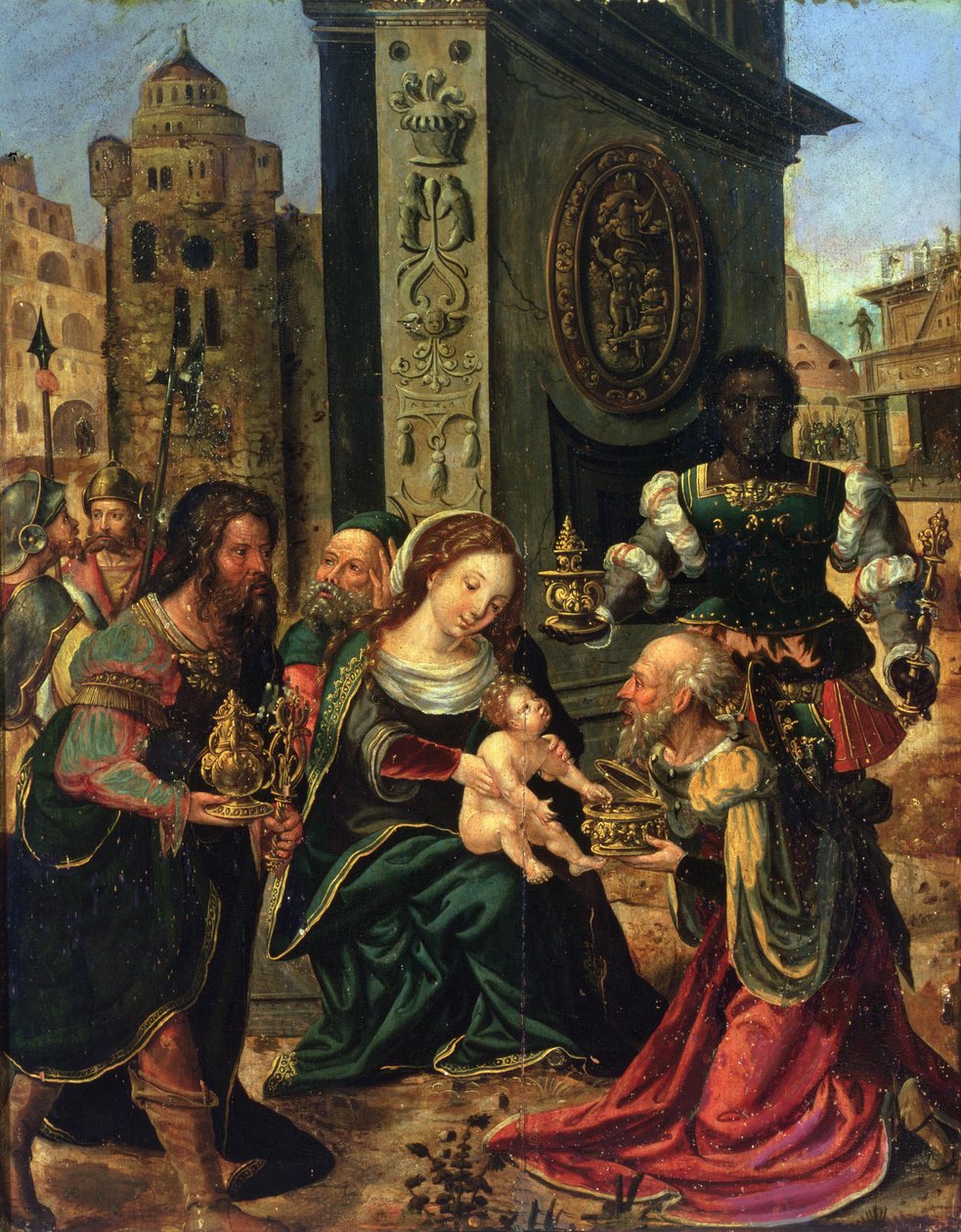 Maagisten palvominen (paneeli) tekijältä Pieter Coecke van Aelst