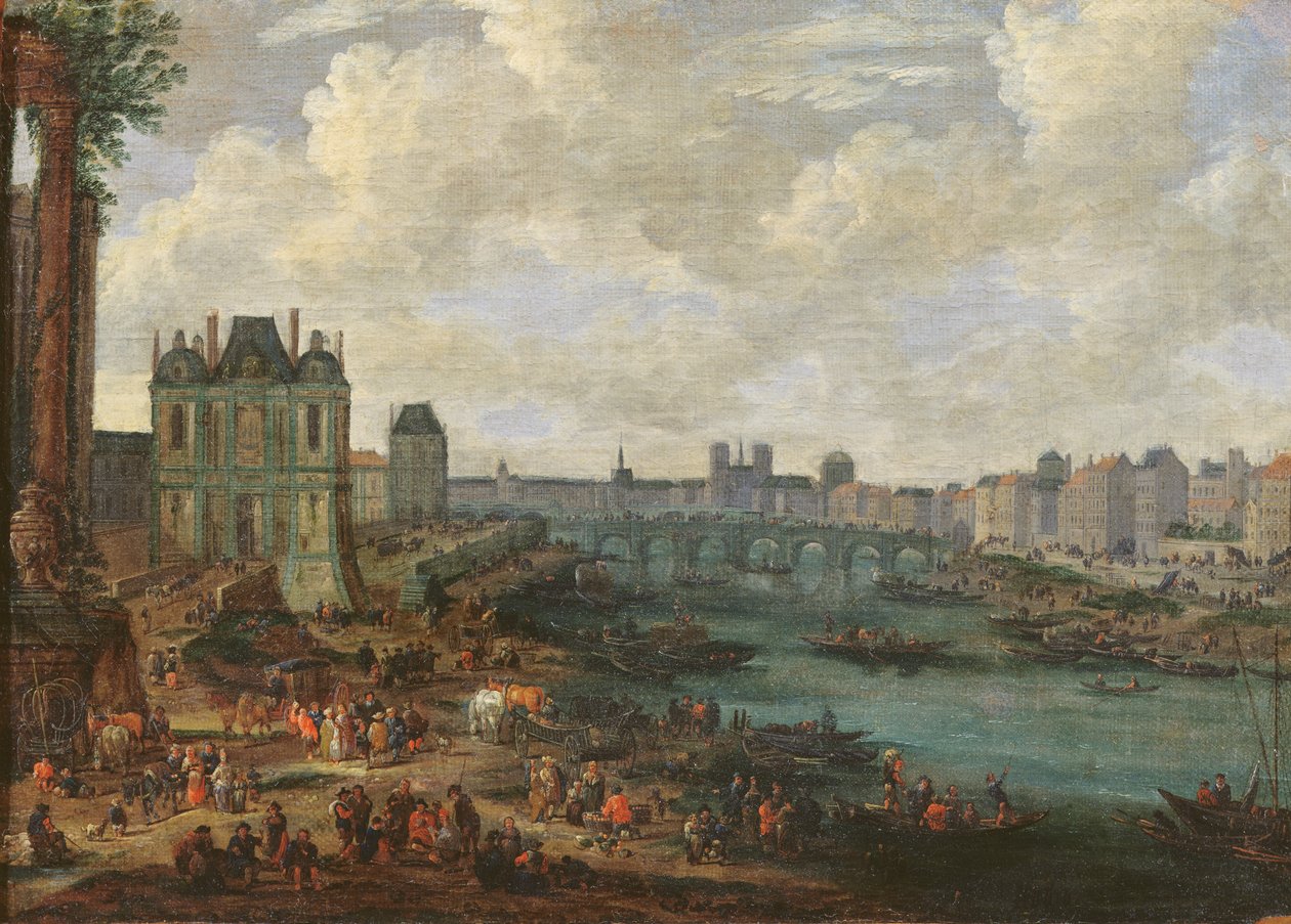Seine ja La Porte de la Conférence, noin 1689. tekijältä Pieter, I Casteels