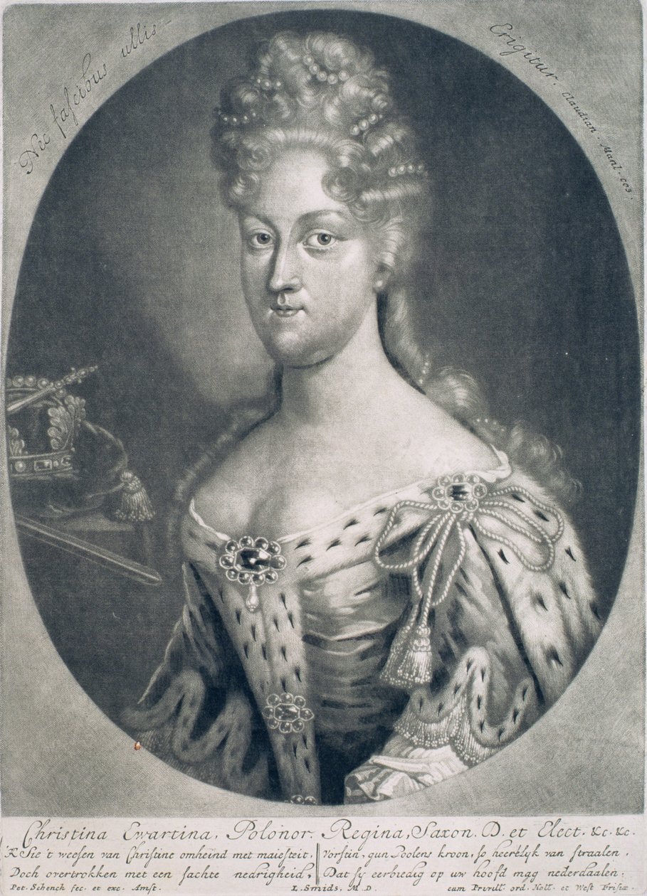 Christine Eberhardyn (s.1671) 1697 tekijältä Pieter Schenk