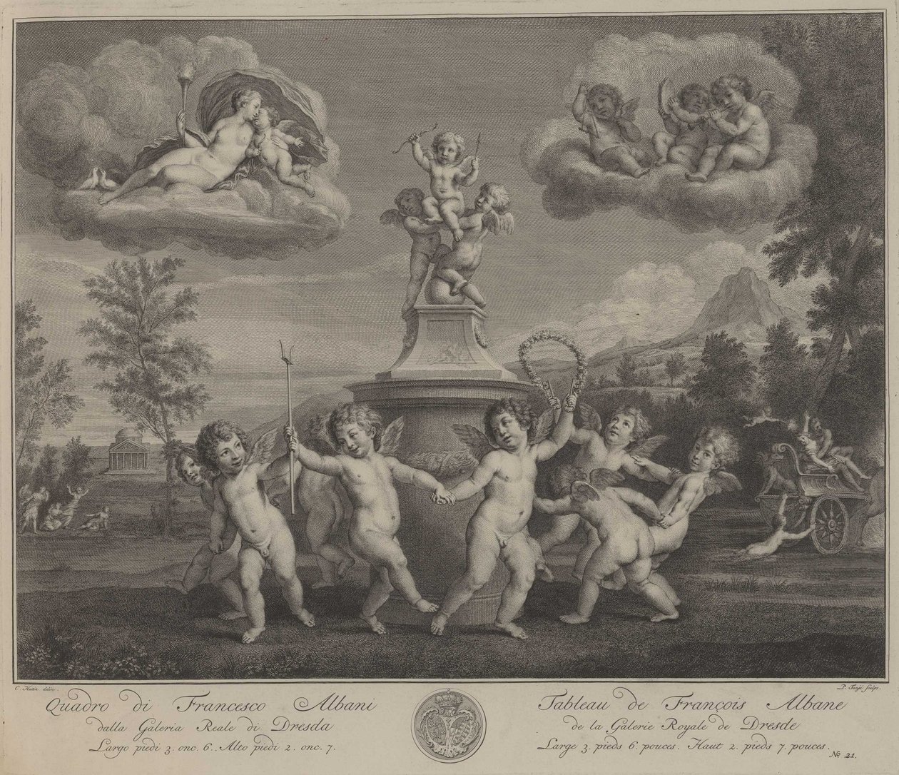 Amorettentanz tekijältä Pieter Tanjé nach Francesco Albani