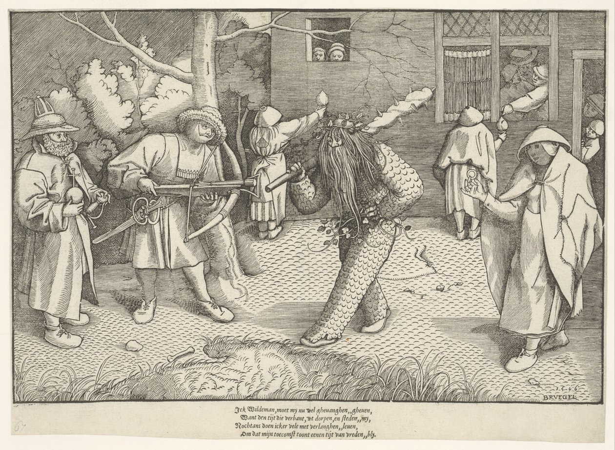 Orsonin ja Valentinen naamiaiset, 1566 tekijältä Pieter The Elder after Brueghel