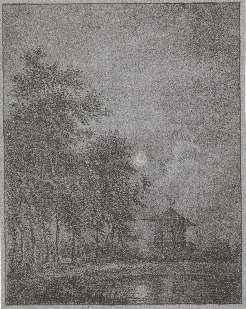 Puutarha kuunvalossa tekijältä Pieter Bartholomeusz. Barbiers