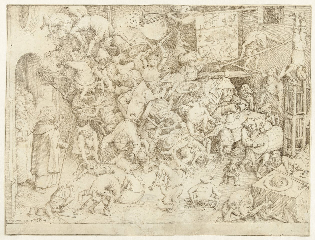 Taikuri Hermogenesin kaatuminen tekijältä Pieter Bruegel (I)