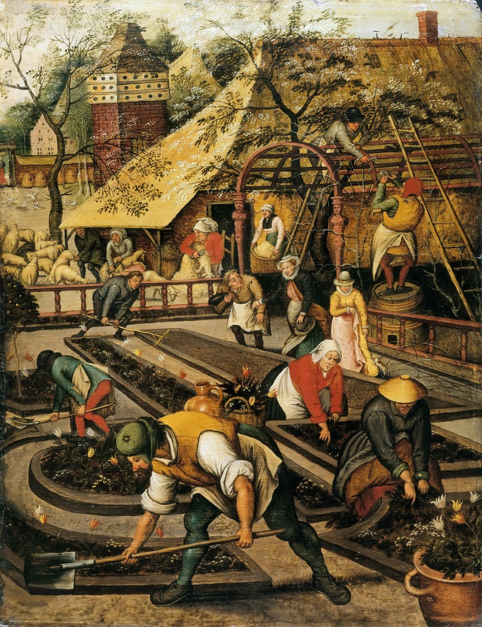 Kevät. tekijältä Pieter Brueghel the Younger