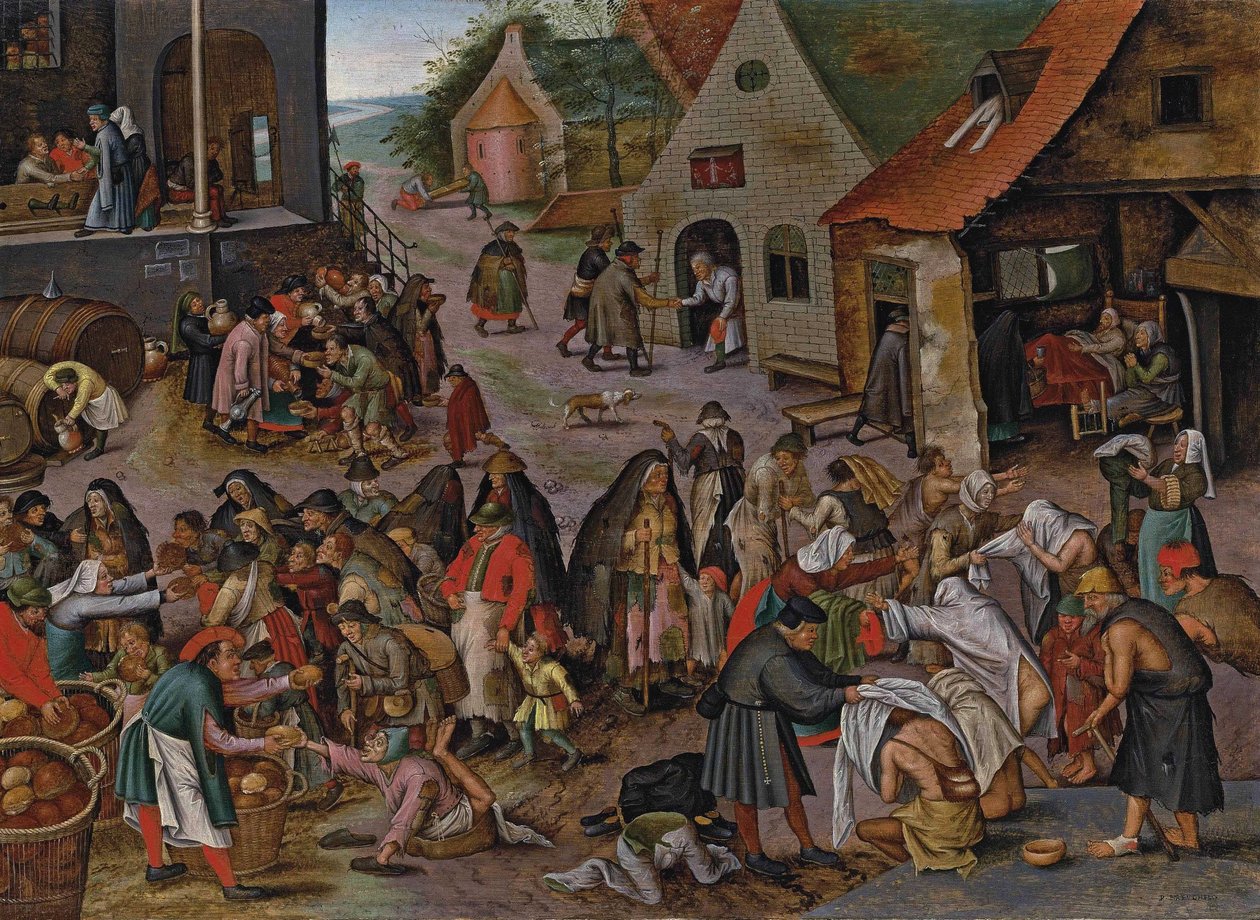 Seitsemän laupeuden tekoa tekijältä Pieter Brueghel the Younger