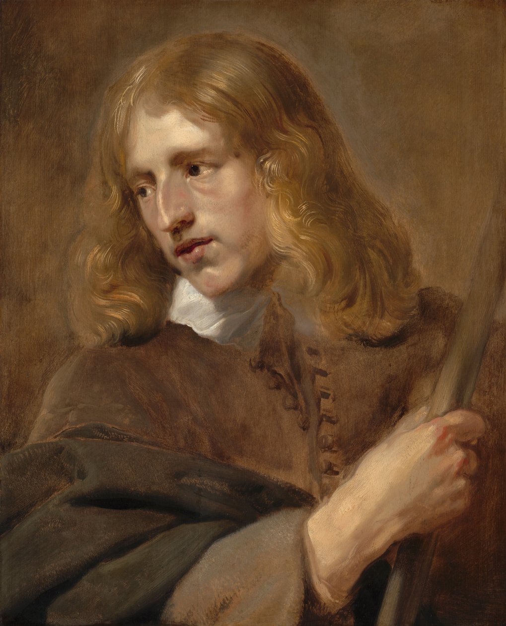 Nuori mies, jolla on sauva tekijältä Pieter Claesz Soutman