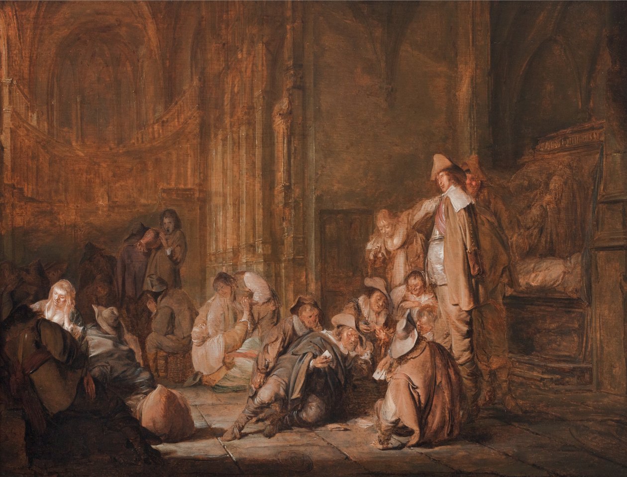 Vartiotilan kohtaus kirkossa tekijältä Pieter Codde