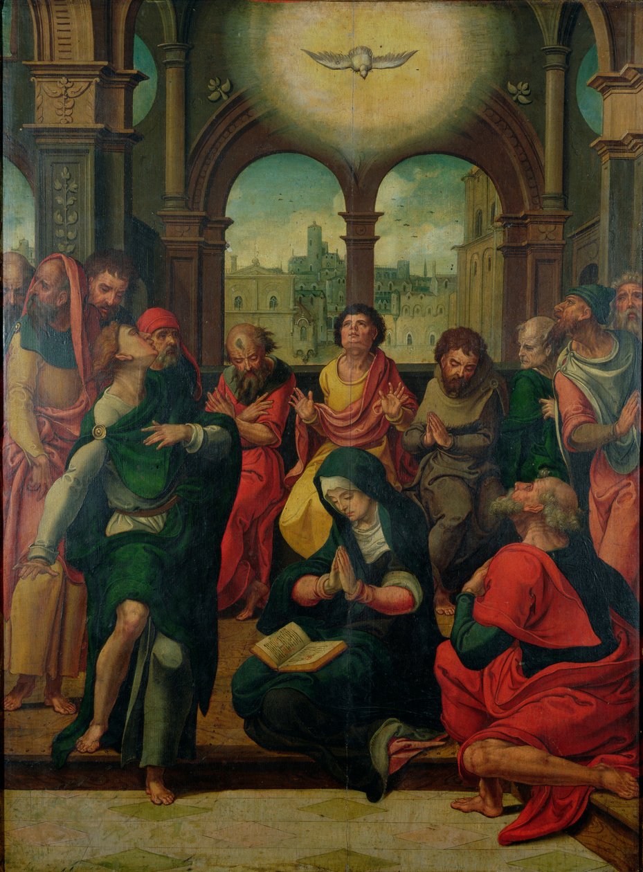 Pyhän Hengen laskeutuminen tekijältä Pieter Coecke van Aelst