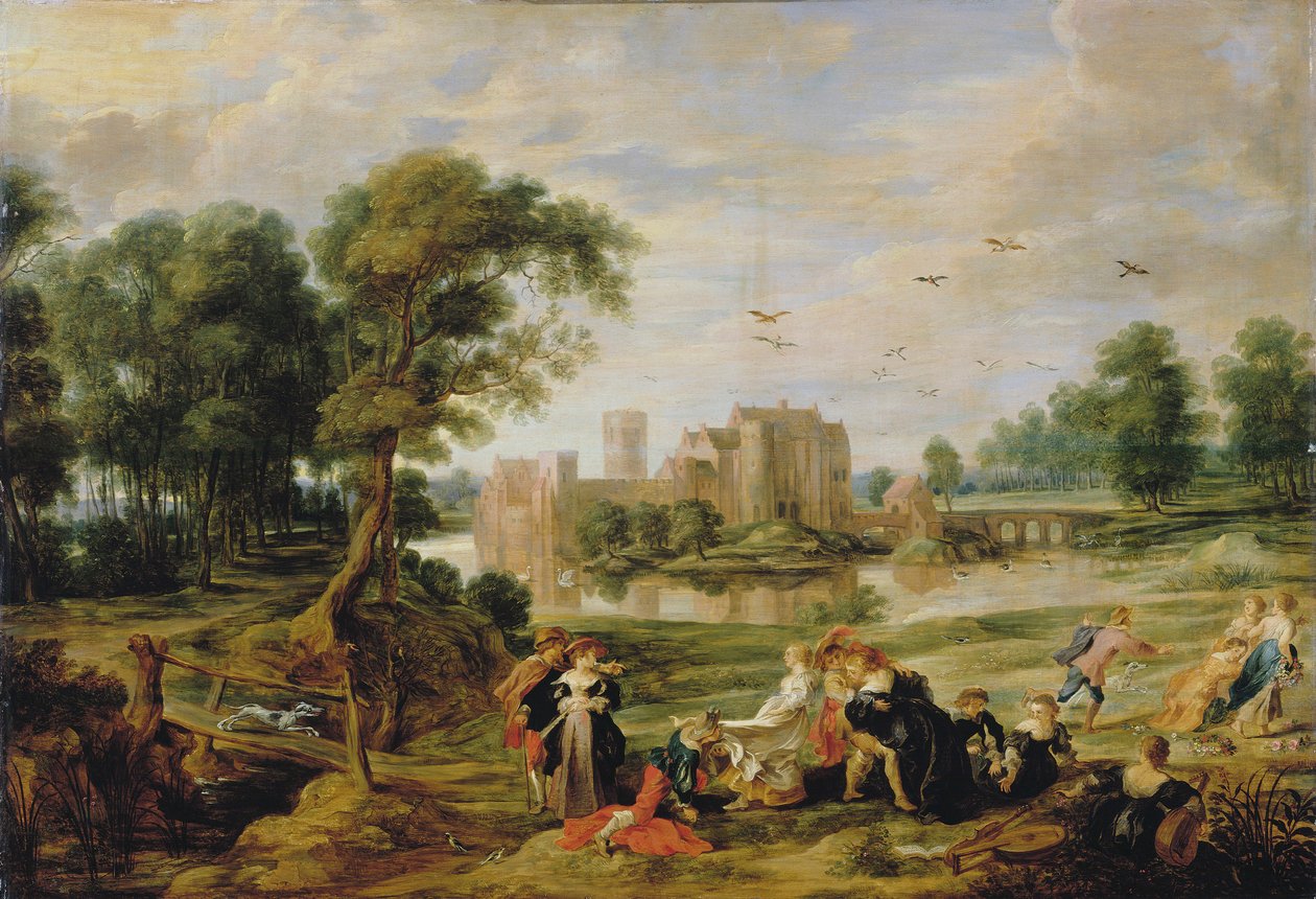 Linnapuisto Ekerenissä, 1527-1530. tekijältä Pieter Paul Rubens