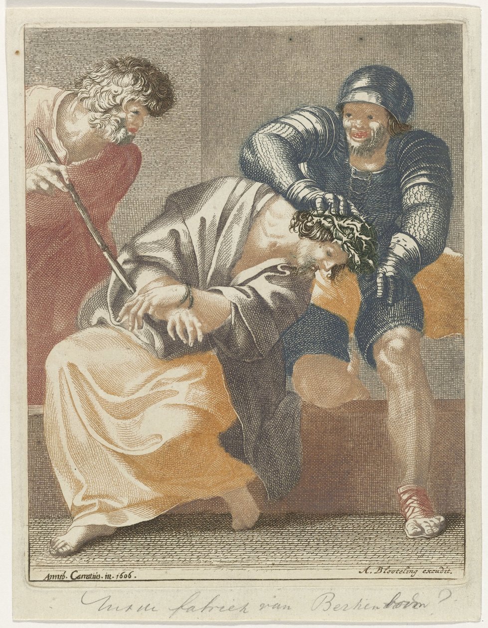 Kristuksen pilkkaaminen tekijältä Pieter Schenk (I) (possibly)