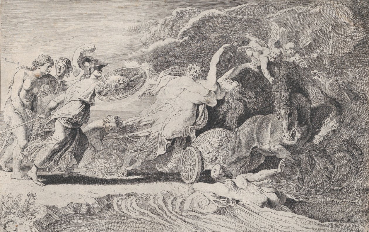 Proserpinan sieppaus, n. 1620-25. tekijältä Pieter Soutman